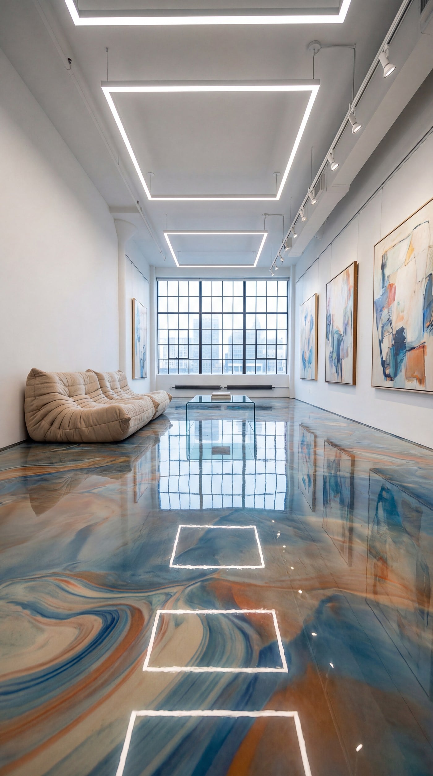 Luxury living room interior transformation